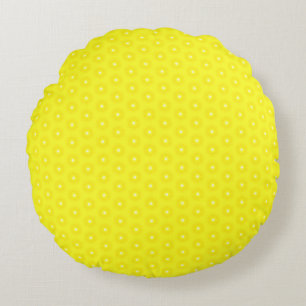 Brillante Zitronengelbe Sonnenscheinsterne Muster Rundes Kissen