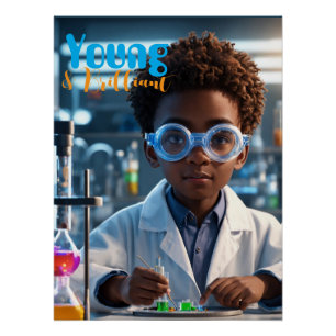 Brillanter junger Wissenschaftler Poster