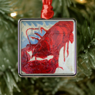 Brillanter Maine-Lobster Ornament Aus Metall