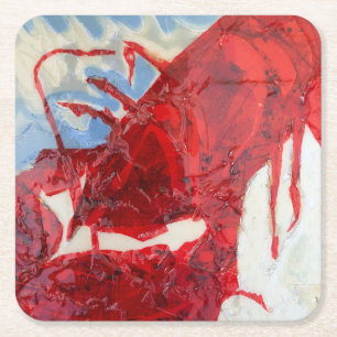 Brillanter Maine-Lobster Rechteckiger Pappuntersetzer