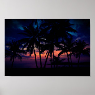 Brillanter Ocean Sunset Beach Poster
