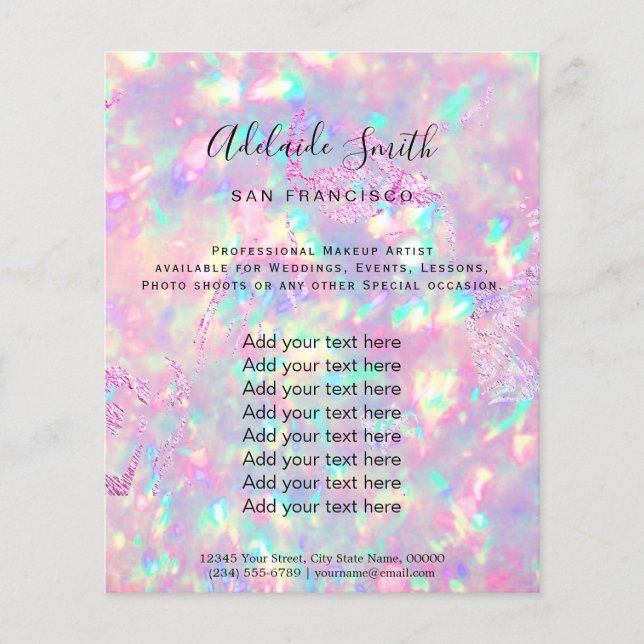 brillanter Opal Foto Design Flyer (Vorne)