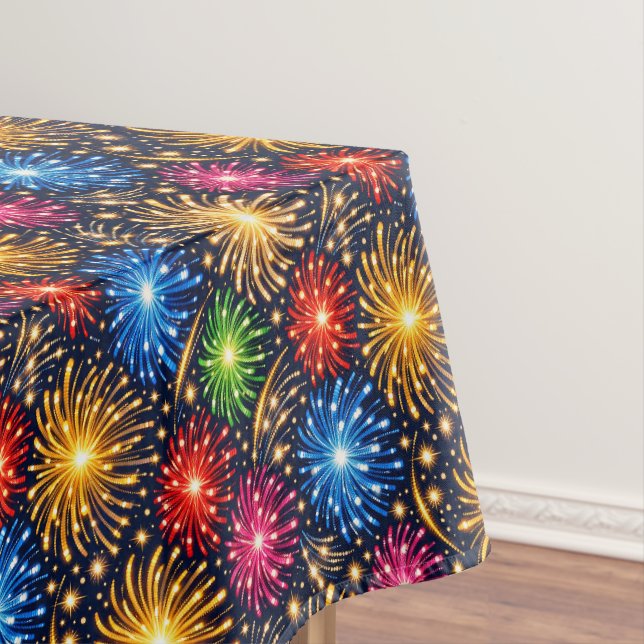 Brillantes Mitternachtsfeuerwerk Muster Tischdecke (Beispiel)