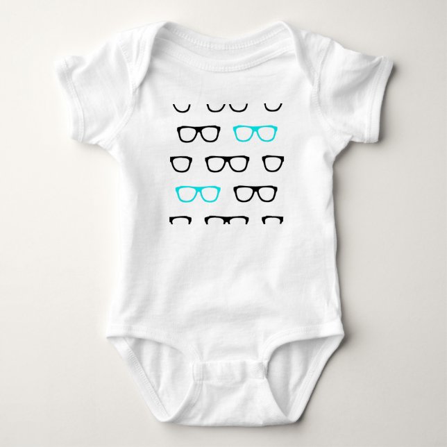 Brille Baby Strampler (Vorderseite)