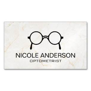Brille für Optiker in Rosa Marmor Magnetische Visitenkarte