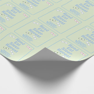Brille Lesen Essen Schlafen Wiederholen Geschenkpapier