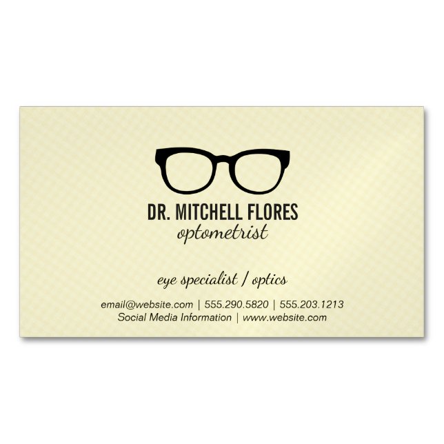 Brille Magnetische Visitenkarte (Vorderseite)