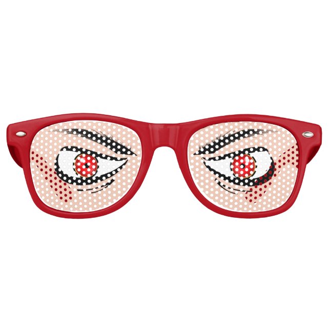 Brille mit Gemeinen roten Augen Sonnenbrille (Vorderseite)