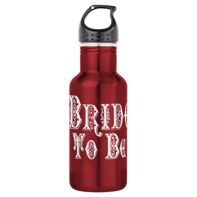 Brille mit Schleier, Extravaganter Weiß Edelstahlflasche (Vorderseite)