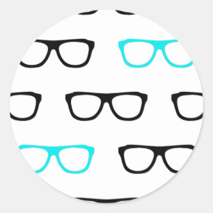 Brille Runder Aufkleber