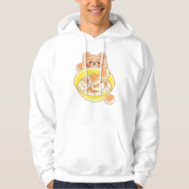 Brille Shiba Piou: Kawaii Tofu-Schüssel-Herausford Hoodie