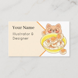 Brille Shiba Piou: Kawaii Tofu-Schüssel-Herausford Visitenkarte