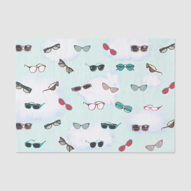 Brille und Sonnenbrille Muster Seidenpapier (Vorderseite)