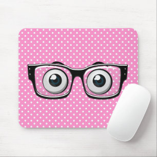 Brillen auf Polka Dots Mousepad