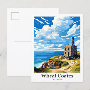 Brillenbänder England Vintage Travel Illustration Postkarte