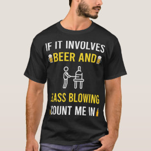 Brillenbläser mit Bier und Glas T-Shirt