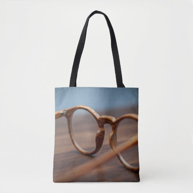 Brillenbrille aus Holz Tasche (Vorderseite)