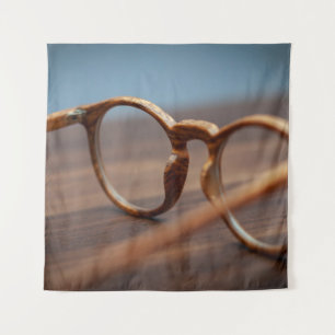 Brillenbrille aus Holz Wandteppich