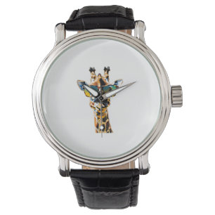 Brillengiraffe mit Sonnenbrille Armbanduhr