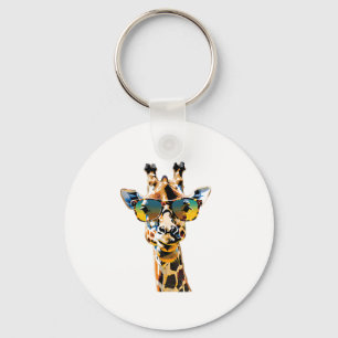 Brillengiraffe mit Sonnenbrille Schlüsselanhänger