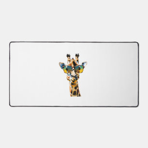 Brillengiraffe mit Sonnenbrille Schreibtischunterlage