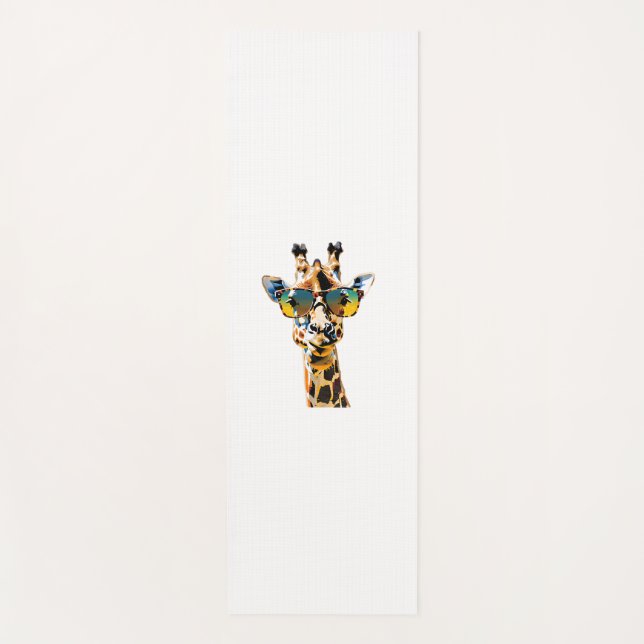 Brillengiraffe mit Sonnenbrille Yogamatte (Vorderseite)