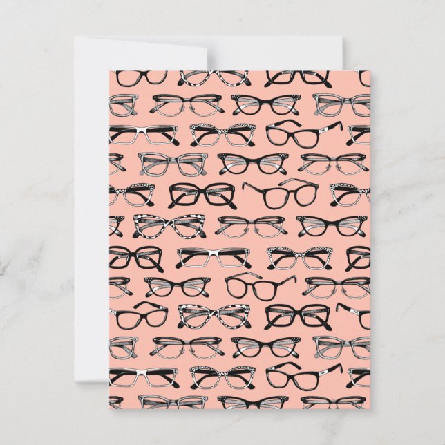 Brillengläser, Brille, Brille, Brille Mitteilungskarte (Vorderseite)