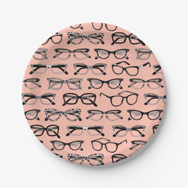 Brillengläser, Brille, Brille, Brille Pappteller (Vorderseite)