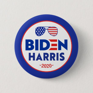 Brillengläser für Flaggen: Elect Joe Biden Kamal Button