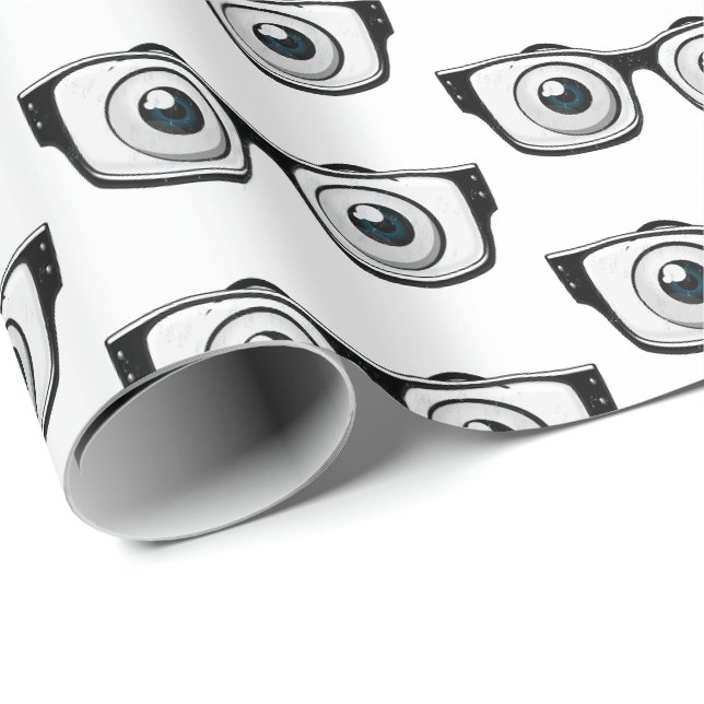 Brillengläser mit Augenballen Geschenkpapier (Rolleneckpunkt)