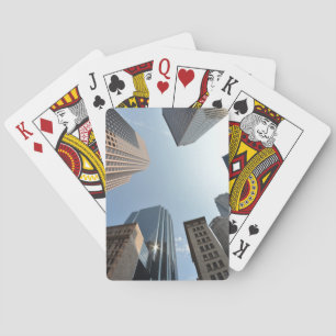 Brillenlinse aus Gebäude, Boston, USA Spielkarten