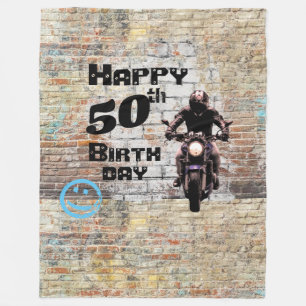 Brillenwand Industriegrad Motorrad Graffiti Fleecedecke