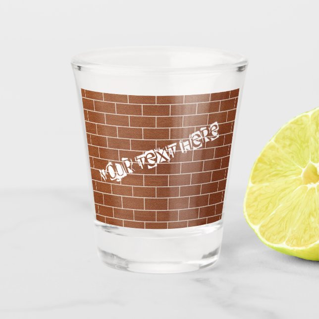 Brillenwand-Shootglas mit benutzerdefiniertem Text Schnapsglas (Vorderseite)
