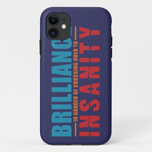 BRILLIANCE VS INSANITY Custom iPhone case (Rückseite)