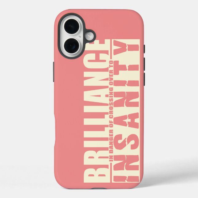 BRILLIANCE VS INSANITY Custom iPhone case (Rückseite)