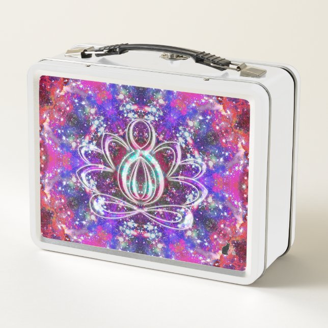 Brilliance Zen Lotus Metall Brotdose (Rückseite)