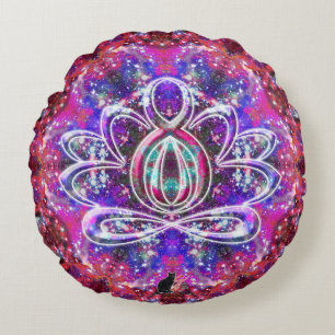 Brilliance Zen Lotus Round Pillow Rundes Kissen