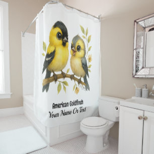 Brilliant American Goldfinch Duschvorhang