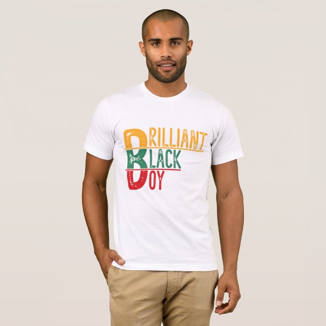 Brilliant Black Boy - Schwarzer Geschichtsmonat T-Shirt (Vorne ganz)