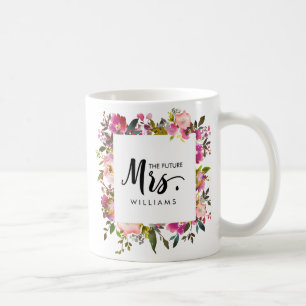 Brilliant Bloom WEDD THE Future MRS. Typografie Kaffeetasse