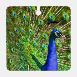 Brilliant Blue Peacock Metal Ornament