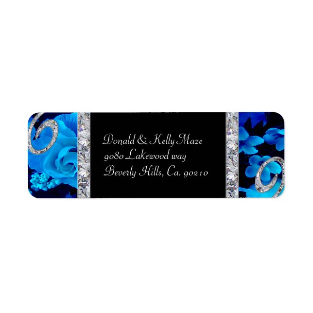 Brilliant Blue Rose & Diamond Wirbel Hochzeit (Vorne)