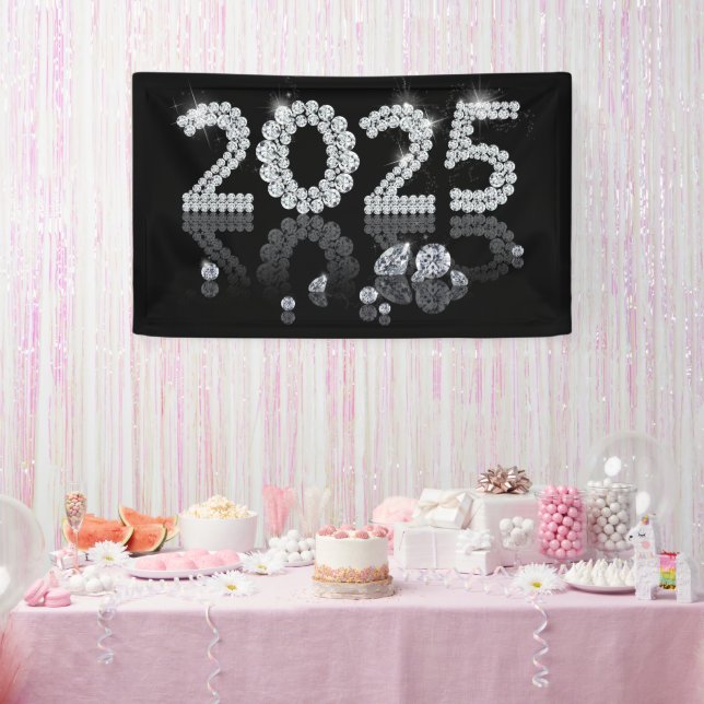 Brilliant Diamonds Luxury 2025 Neues Jahr Banner (Party)