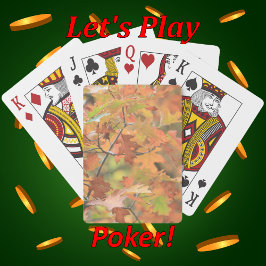 Brilliant farbige Herbstlaube Spielkarten