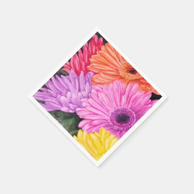 BRILLIANT GERBER BLUME PAPIER NAPKINS SERVIETTE (Ecke)