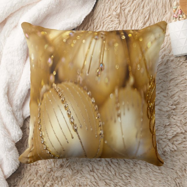 Brilliant Gold Weihnachtsbrillen Kissen (Decke)