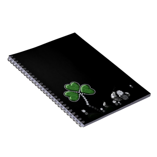 Brilliant Happy St. Patrick's Day Diamonds Notizblock (Rechte Seite)