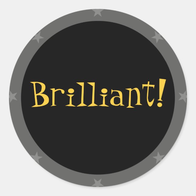 Brilliant - Lehreraufkleber Runder Aufkleber (Vorderseite)