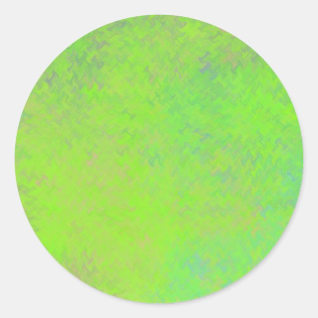 Brilliant Neon Green Marble Künstlerisch Runder Aufkleber (Vorderseite)