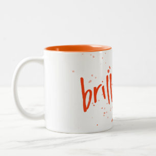 Brilliant Orange Splash Zweifarbige Tasse